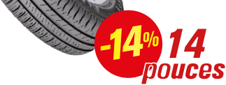 Moins 14% 14 pouces