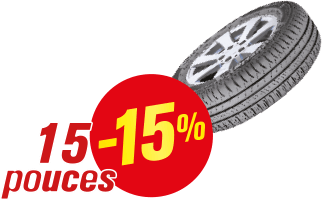 Moins 15% 15 pouces