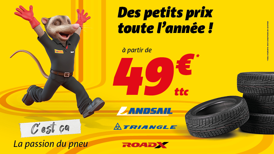 Des petits prix toute l'année , à partir de 49€